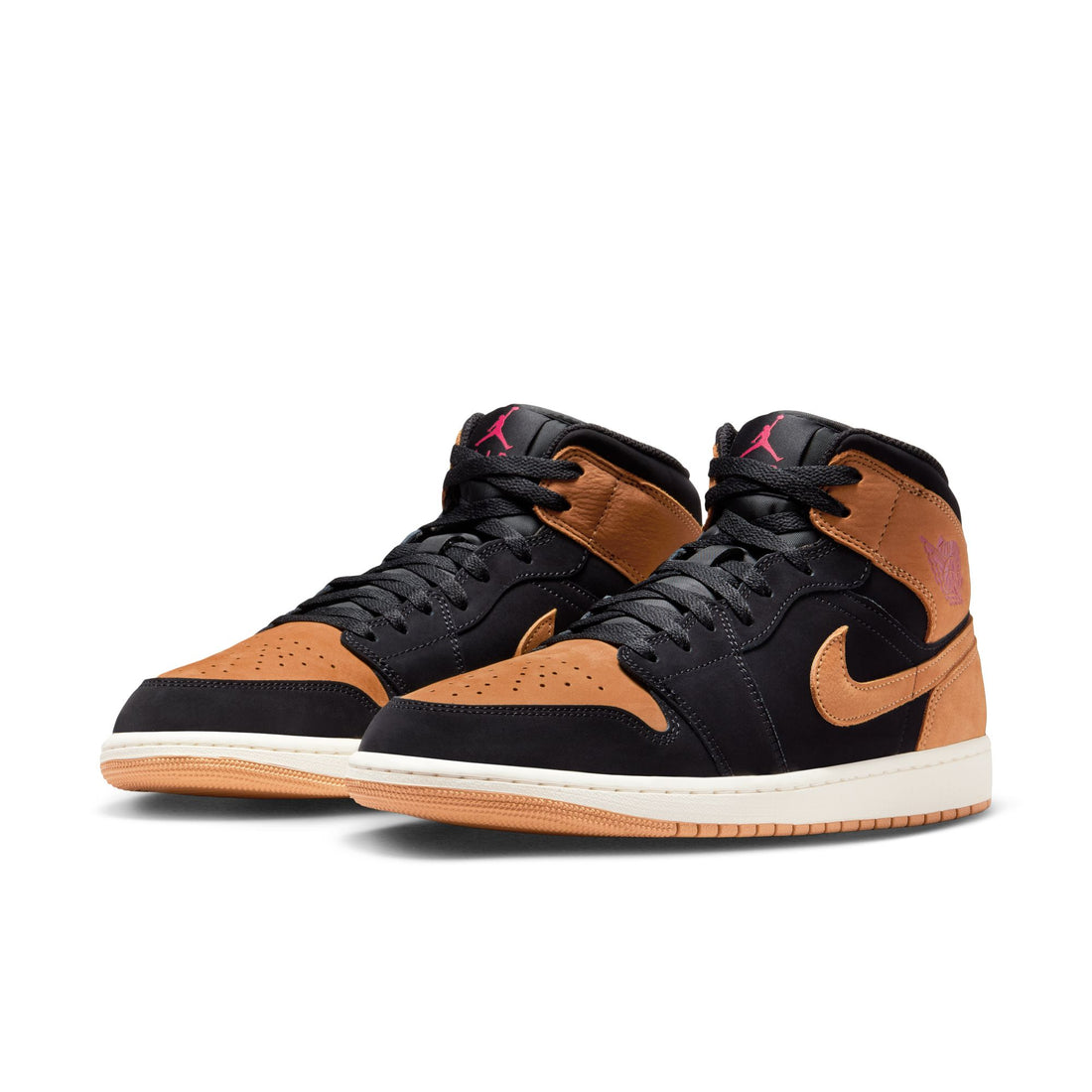 Air Jordan 1 Mid SE "Black/Flax-University Red"