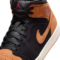 Air Jordan 1 Mid SE "Black/Flax-University Red"